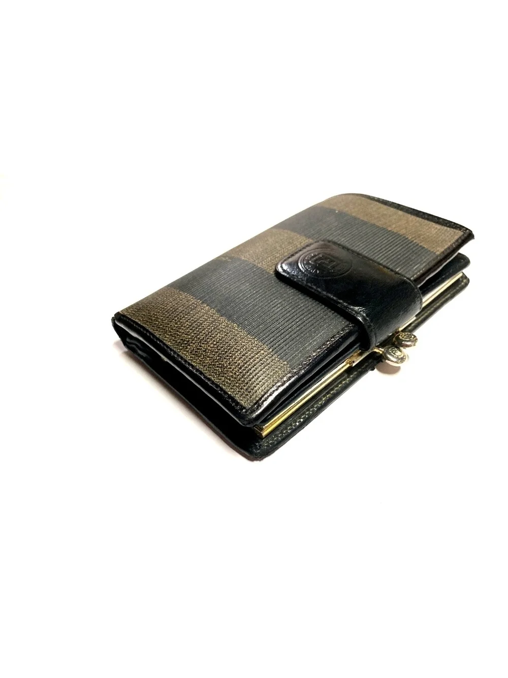 VINTAGE PEQUIN PVC LEATHER BROWN BIFOLD WALLET